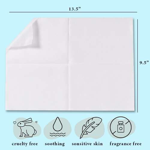 Disposable Dry Wipes, 50 Pack – Ultra Soft Non-Moistened Cleansing Cloths for Adults, Incontinence, Baby Care, Face Makeup Removal – 9.5" x 13.5" - Hospital Grade, Durable – by ProHeal