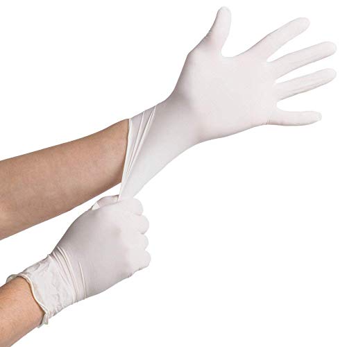 Powdered Disposable Latex Gloves for Foodservice Comfortable Pack of 100