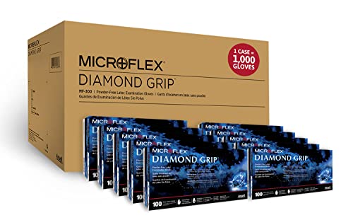 Microflex Diamond Grip MF-300 Latex Gloves M