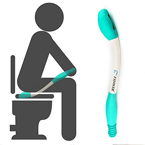 Fanwer Toilet Aids Tools,Long Reach Comfort Wipe,Extends Your Reach Over 15" Grips Toilet Paper or Pre-Moistened Wipes