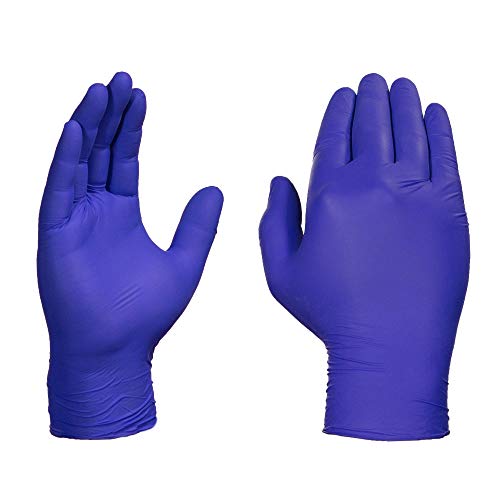 AMMEX Indigo Nitrile Disposable Exam Gloves, 3 Mil, Latex & Powder Free, Food-Safe, Textured, Non-Sterile, Medium, Box of 100