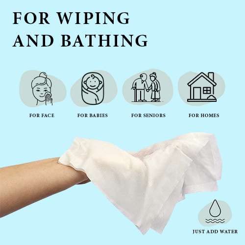 Disposable Dry Wipes, 50 Pack – Ultra Soft Non-Moistened Cleansing Cloths for Adults, Incontinence, Baby Care, Face Makeup Removal – 9.5" x 13.5" - Hospital Grade, Durable – by ProHeal