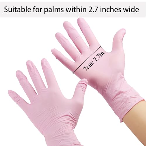 Kids Gloves Disposable, Nitrile Gloves for 4-10 Years - Latex Free, Food Grade, Powder Free - for Crafting, Painting, Gardening, Cooking, Cleaning - 100 PCS