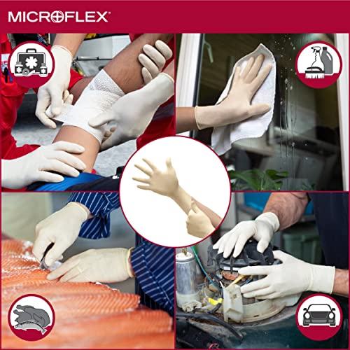 Microflex Diamond Grip MF-300 Latex Gloves M