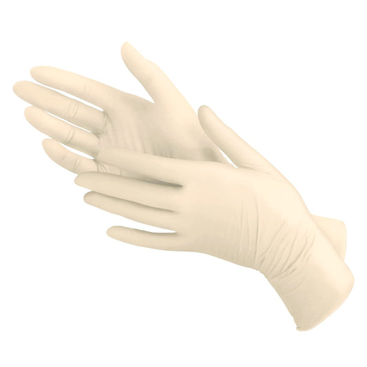 Green Direct Disposable Latex Gloves for Kitchen and Cleaning Powder Free Size Large, 100