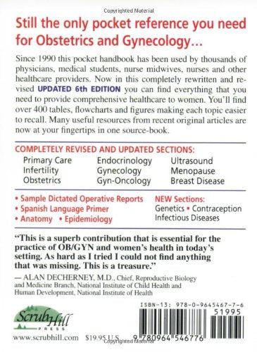 Obstetrics, Gynecology and Infertility: Handbook for Clinicians, Pocket edition