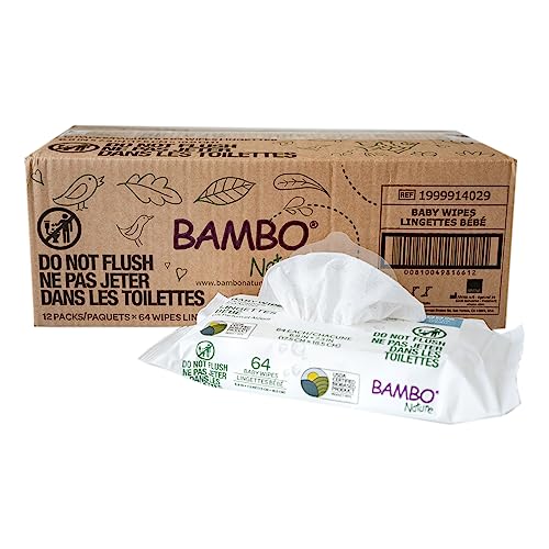 Bambo Nature USDA Certified Biobased Baby Wipes 64 Count