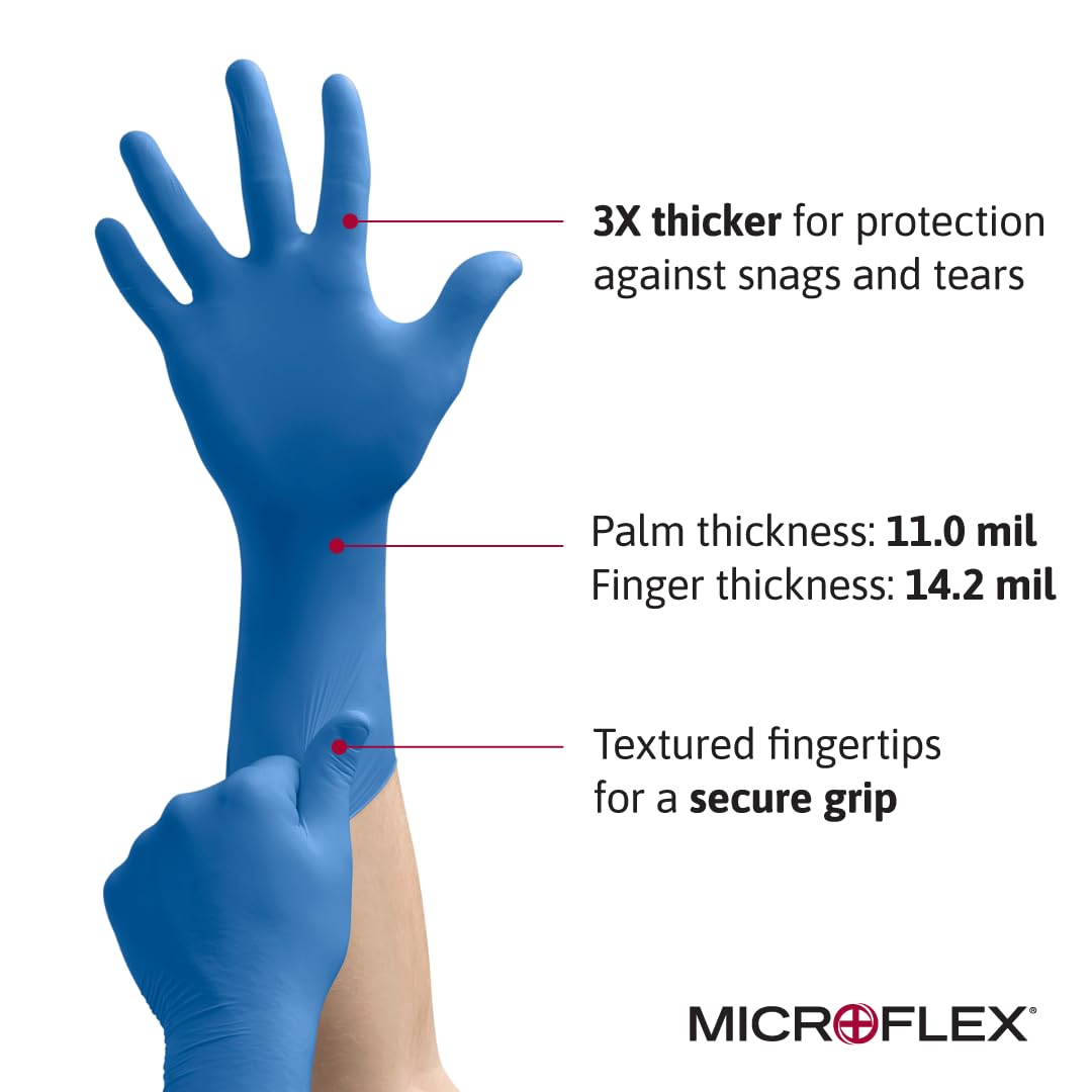 SAFEGRIP PF LATEX GLOVES LARGE 50PK