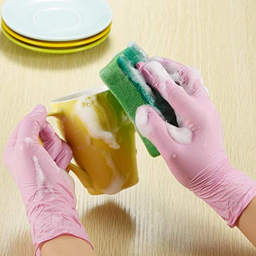 Kids Gloves Disposable, Nitrile Gloves for 4-10 Years - Latex Free, Food Grade, Powder Free - for Crafting, Painting, Gardening, Cooking, Cleaning - 100 PCS