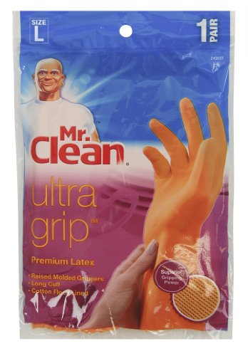 Mr Clean Ultra Grip Premium Latex Gloves 13 1/2 in Long Length Pack of 1