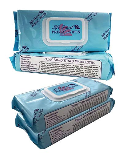 PREMIUM (13"x 9" XL), Disposable Adult Washcloth/Moist Cleaning Wipes, Alcohol-Free, Ultra Soft/Strong, Fragrance-Free Formula,Prefect For Personal Cleaning, Travel, Bath (4 Packs (192 Wipes))