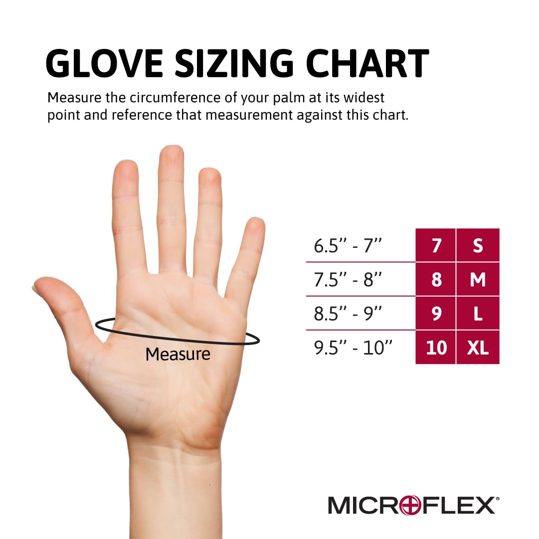 SAFEGRIP PF LATEX GLOVES LARGE 50PK