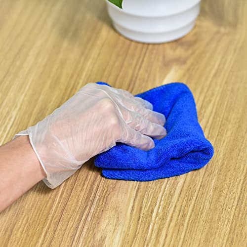 Schneider Clear Vinyl Exam Gloves, 4-mil, Medium 100-ct Box, Latex-Free, Rubber Disposable Gloves For Medical, Cleaning , Food Prep, Food Safe, Powder-Free, Non-Sterile