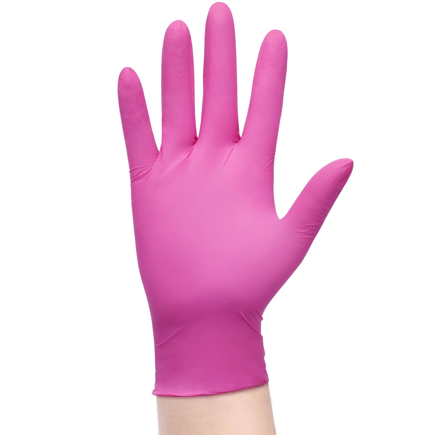 SwiftGrip Powder-Free Nitrile Gloves, Large, 100ct Box - 3-mil, Disposable, Latex-Free, for Kitchen, Cleaning, Estheticians, Hair Stylist - Pink/Fuchsia