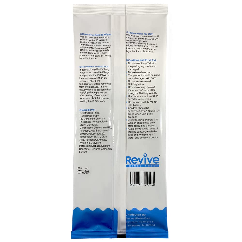 New Road Health Supply - No Rinse Bathing Adult Wipes, Disposable Shower Wipes, Microwavable Adult Wipes for Elderly and Bedridden, pH Balanced and Hypoallergenic, Travel and Camping Essentials, 25 Ct