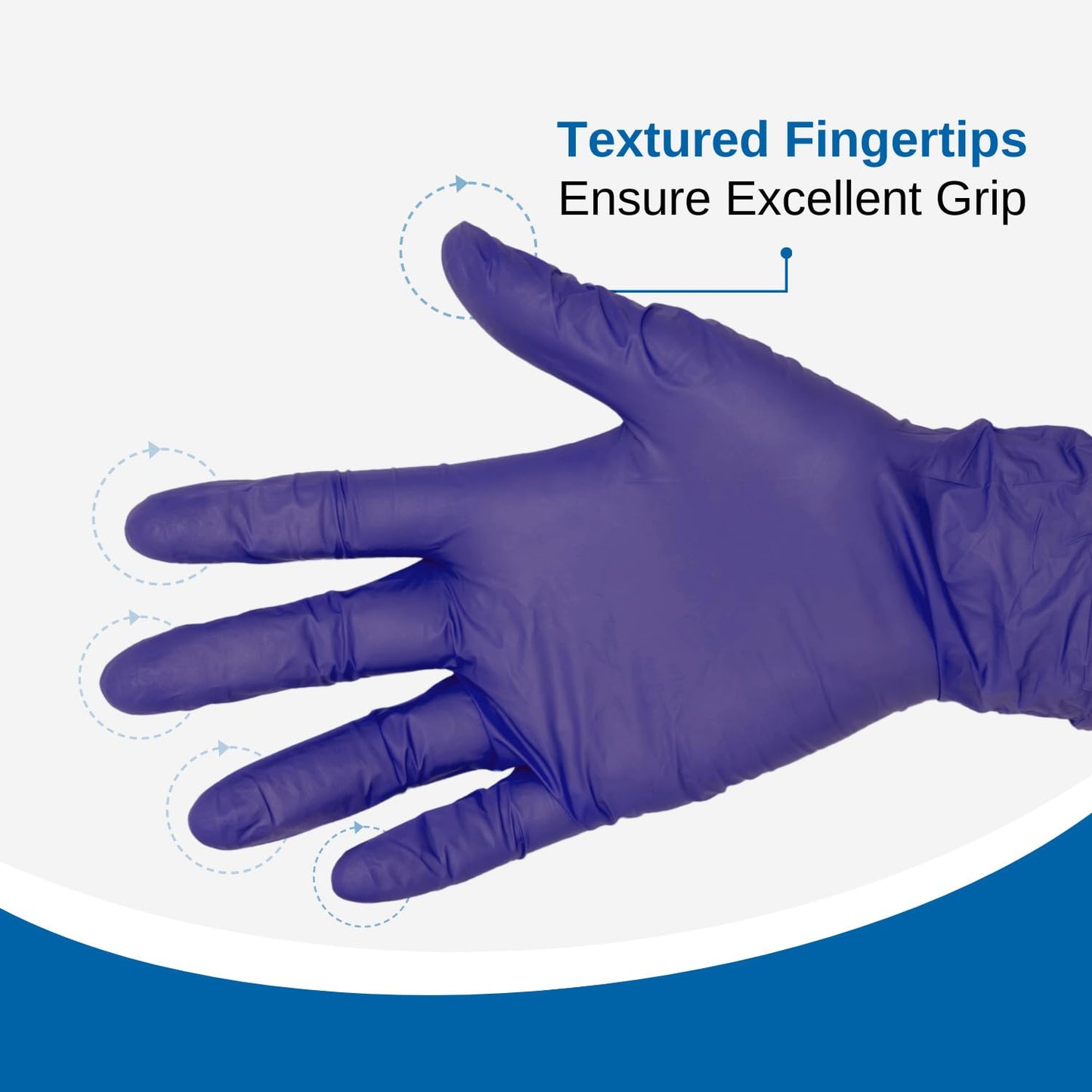 HCS Nitrile Exam Gloves - (230/Box) Medical Gloves Disposable, Latex-Free - Chemo Rated Purple Rubber Gloves - Disposable Gloves XL