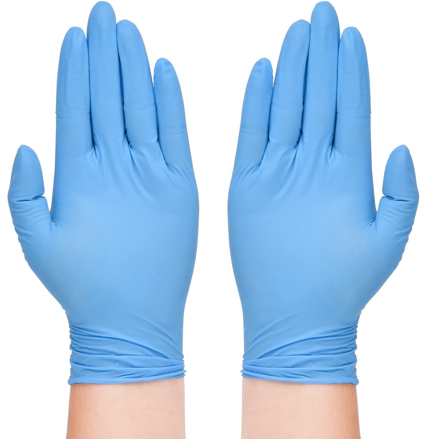 TitanFlex Nitrile Exam Gloves, Blue, 6-mil, XL, Box of 100, Heavy Duty Nitrile Gloves Disposable Latex Free, Powder Free, Medical Gloves, Cooking Gloves, Mechanic Gloves, Cleaning Gloves