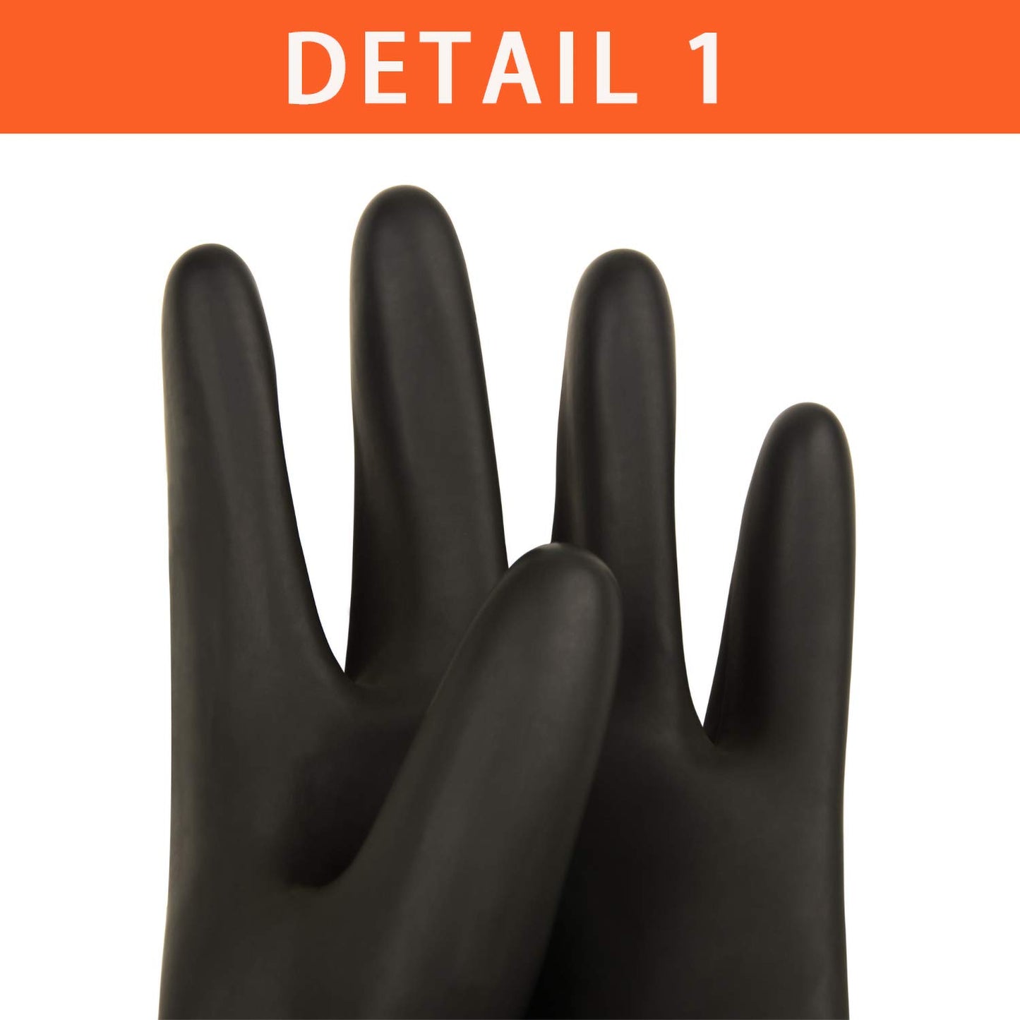 ThxToms Heavy Duty Latex Gloves, Resist Strong Acid, Alkali and Oil, 18", 1 Pair