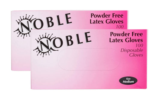 Latex Gloves Disposable Powder Free, 200 Gloves, 2 Boxes of 100, Medium Size