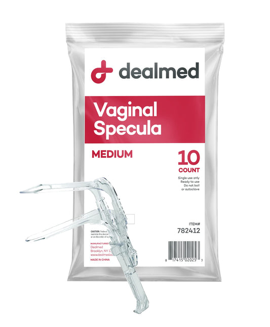 Dealmed Vaginal Speculum – Disposable, 10 per Bag (Medium), Allows for A Clean Visual Inspection, Pap Smear Test Appropriate