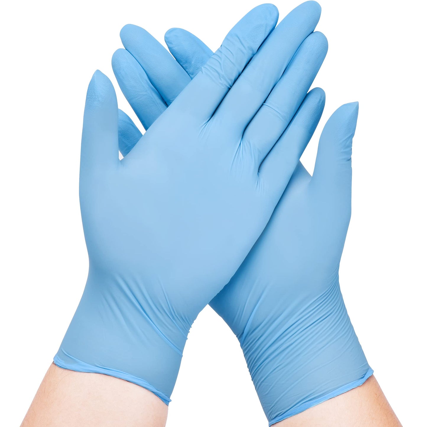 SwiftGrip Disposable Nitrile Exam Gloves, 3-mil, Blue, Nitrile Gloves Disposable Latex Free, Medical Gloves, Cleaning Gloves, Food-Safe Rubber Gloves, Powder Free, Non-Sterile, 100-ct Box (Small)