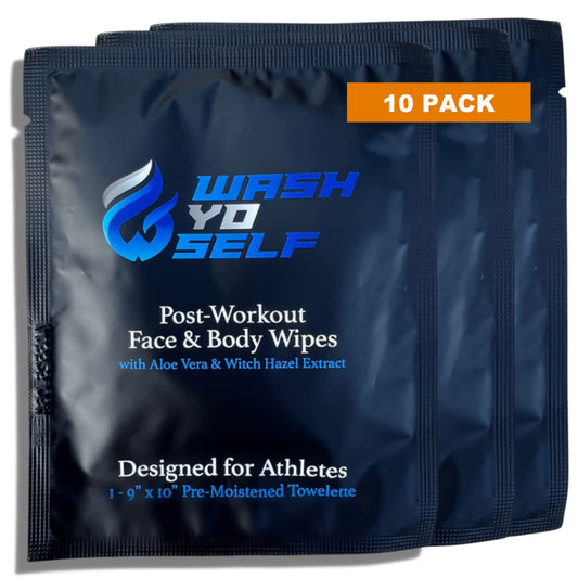 Wash Yo Self Body Wipes - Individually Packaged Disposable Wet Wipes for Kids and Adults - 10 pack