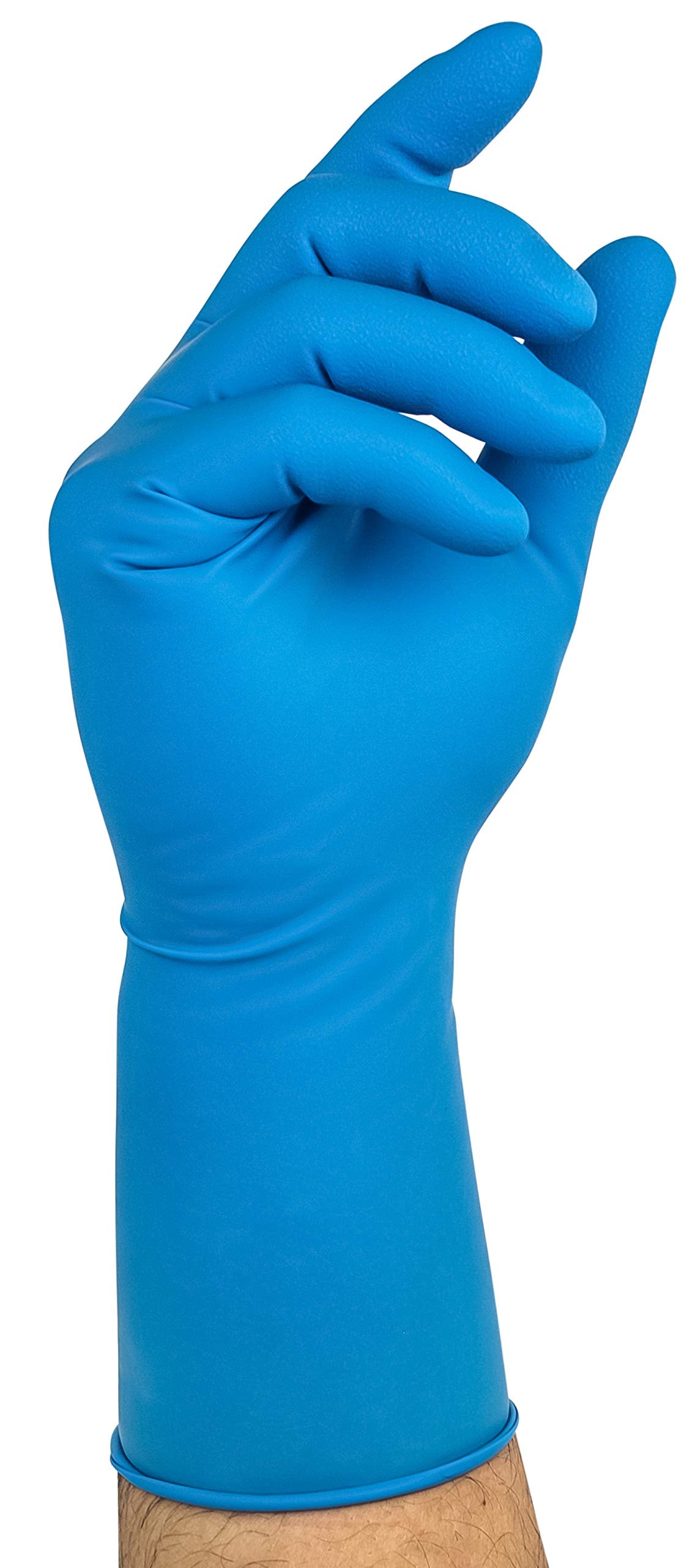 Microflex SafeGrip SG-375 Extra Thick Disposable Latex Gloves for Life Sciences, Automotive w/Textured Fingertips - Medium Blue (Box of 50)