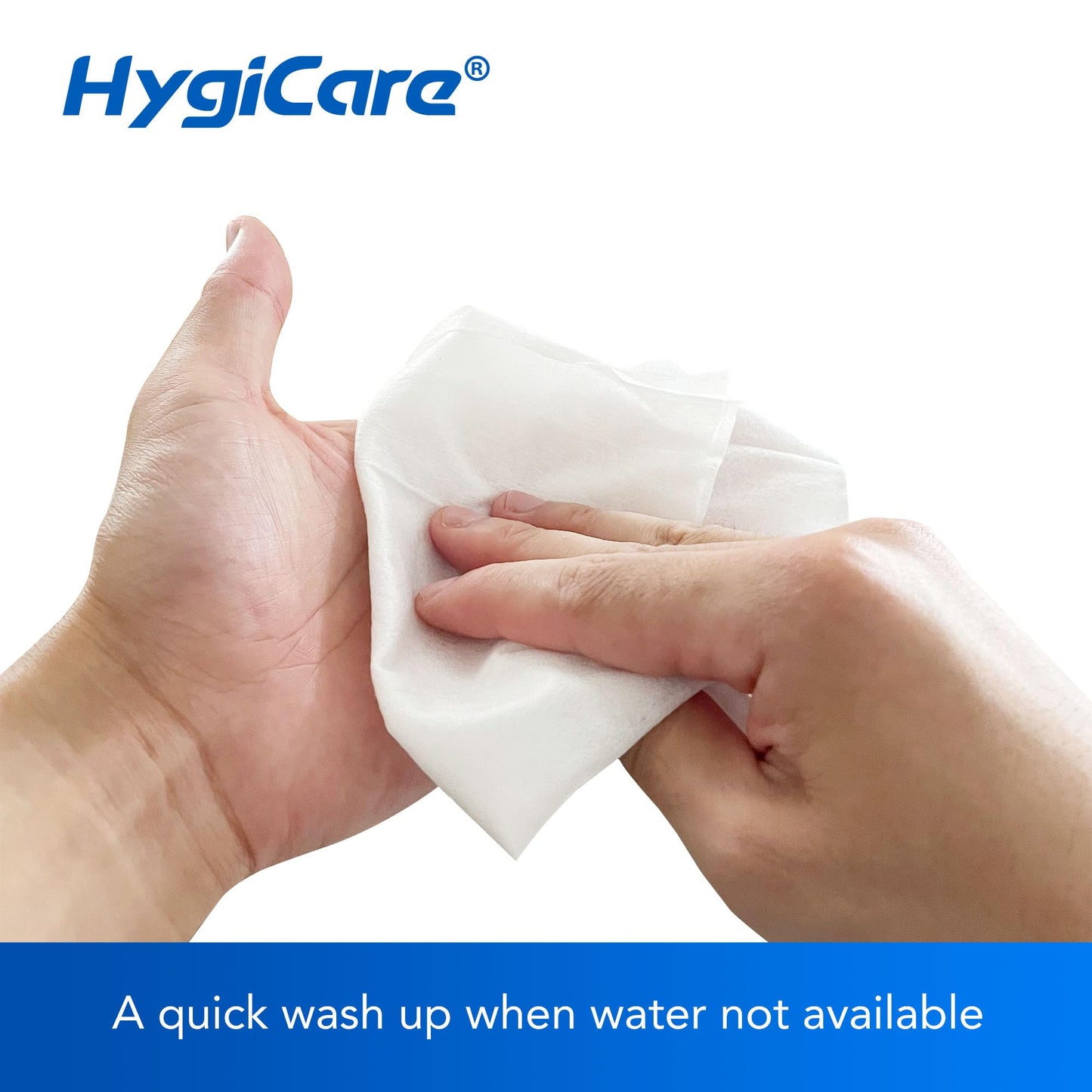 HygiCare Adult Washcloths Body Wipes 250 Count Fresh Scent 12"x8" Strong Perfect for Incontinence Cleansing, Clinic, Nursing Home, Hospital, Camping, Gym, Travel, After-work Clean Up