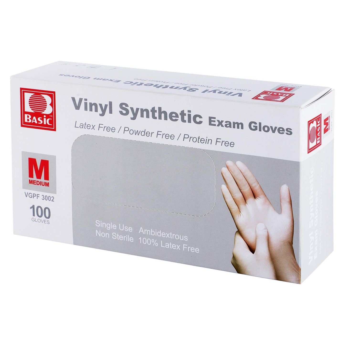 Oh! Trendy Disposable Medical Clear Vinyl Exam Gloves Industrial Gloves - Latex-Free & Powder-Free 100PCS - Medium