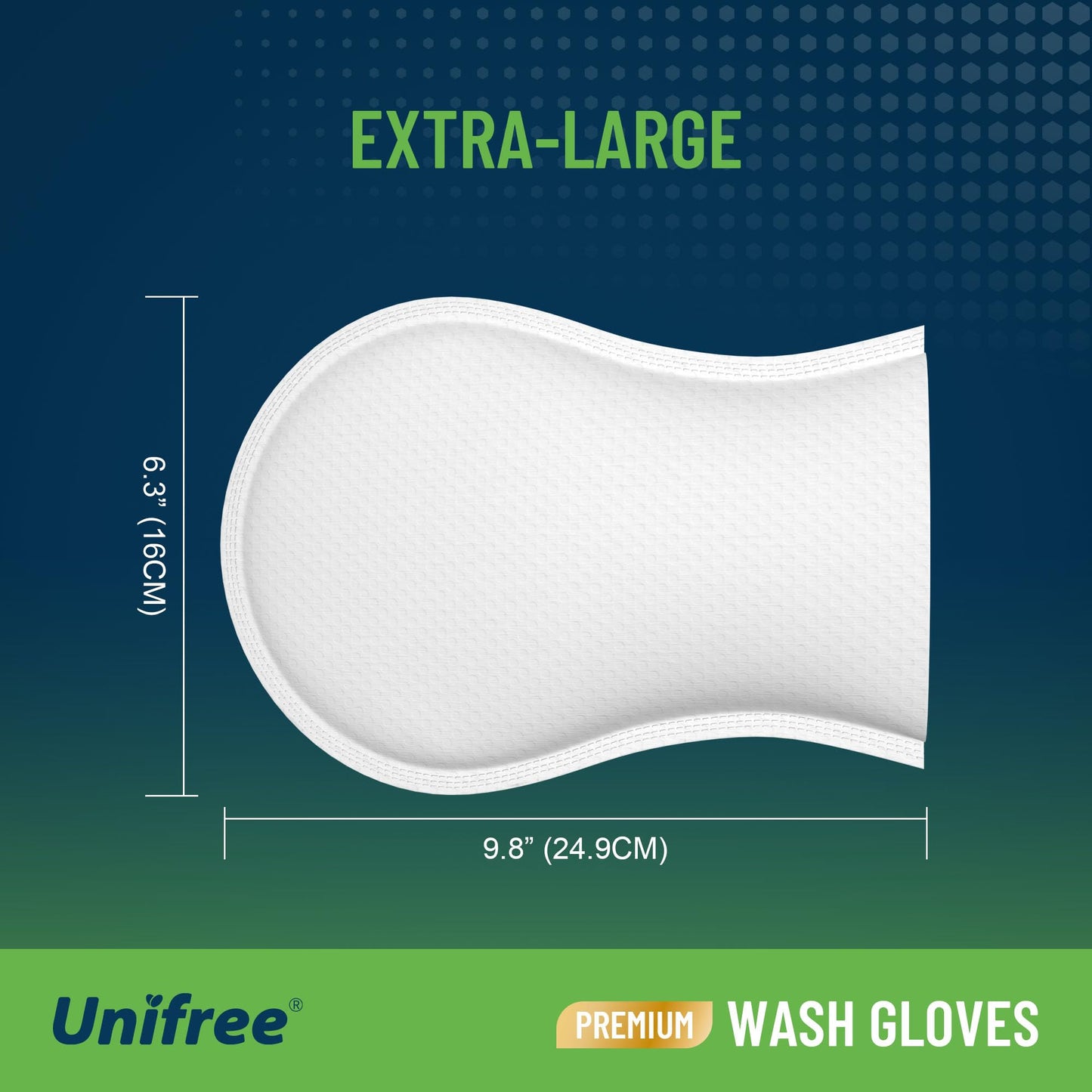 UNIFREE Disposable Washcloths Wet Wipes Adult Washcloths 120 Count Glove-shape