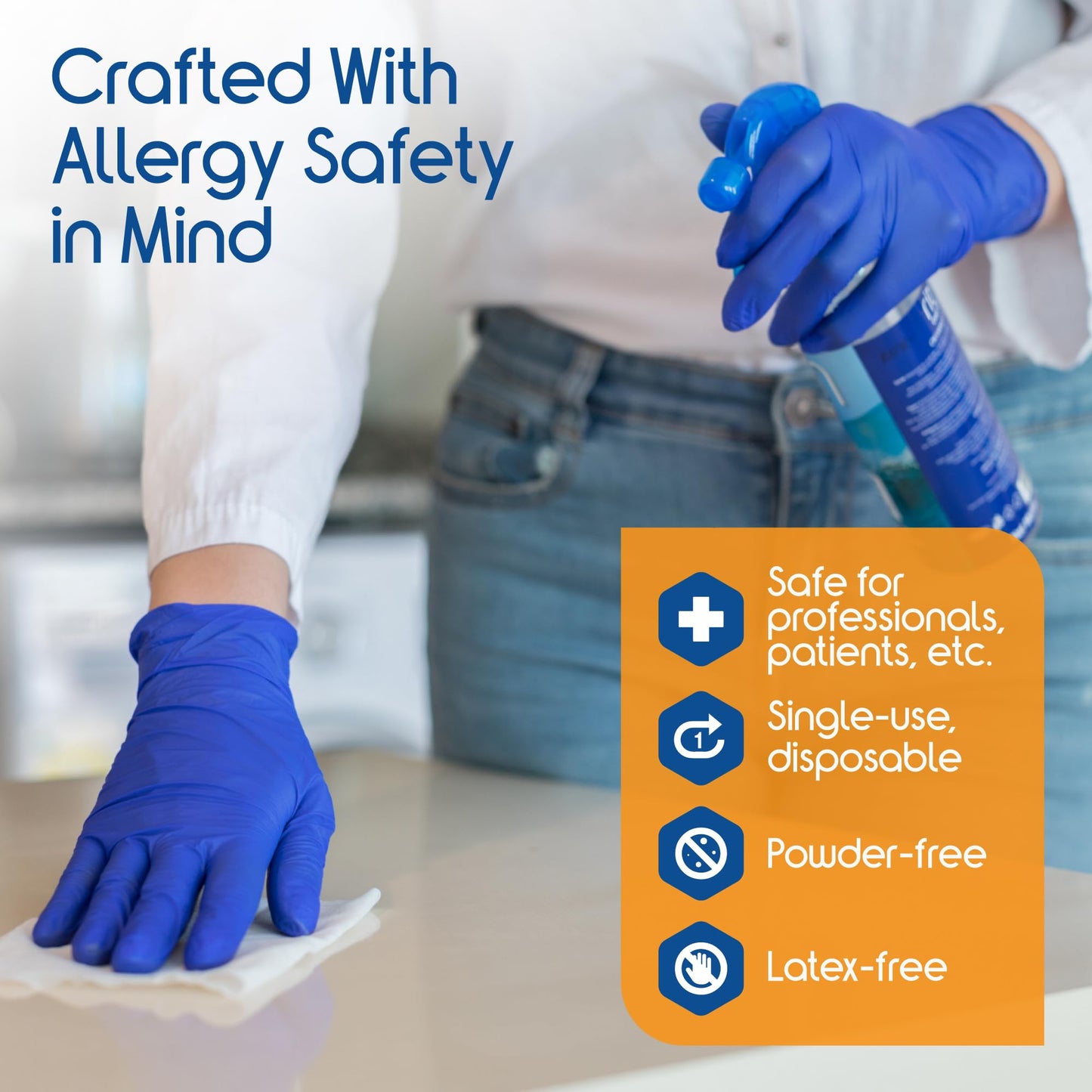 Inspire Nitrile Exam Gloves | THE ORIGINAL Quality Stretch Nitrile, Cobalt Blue | 4.5 Gloves Disposable Latex Free Medical EMT (Medium (Pack of 1000), Case Of 1000)