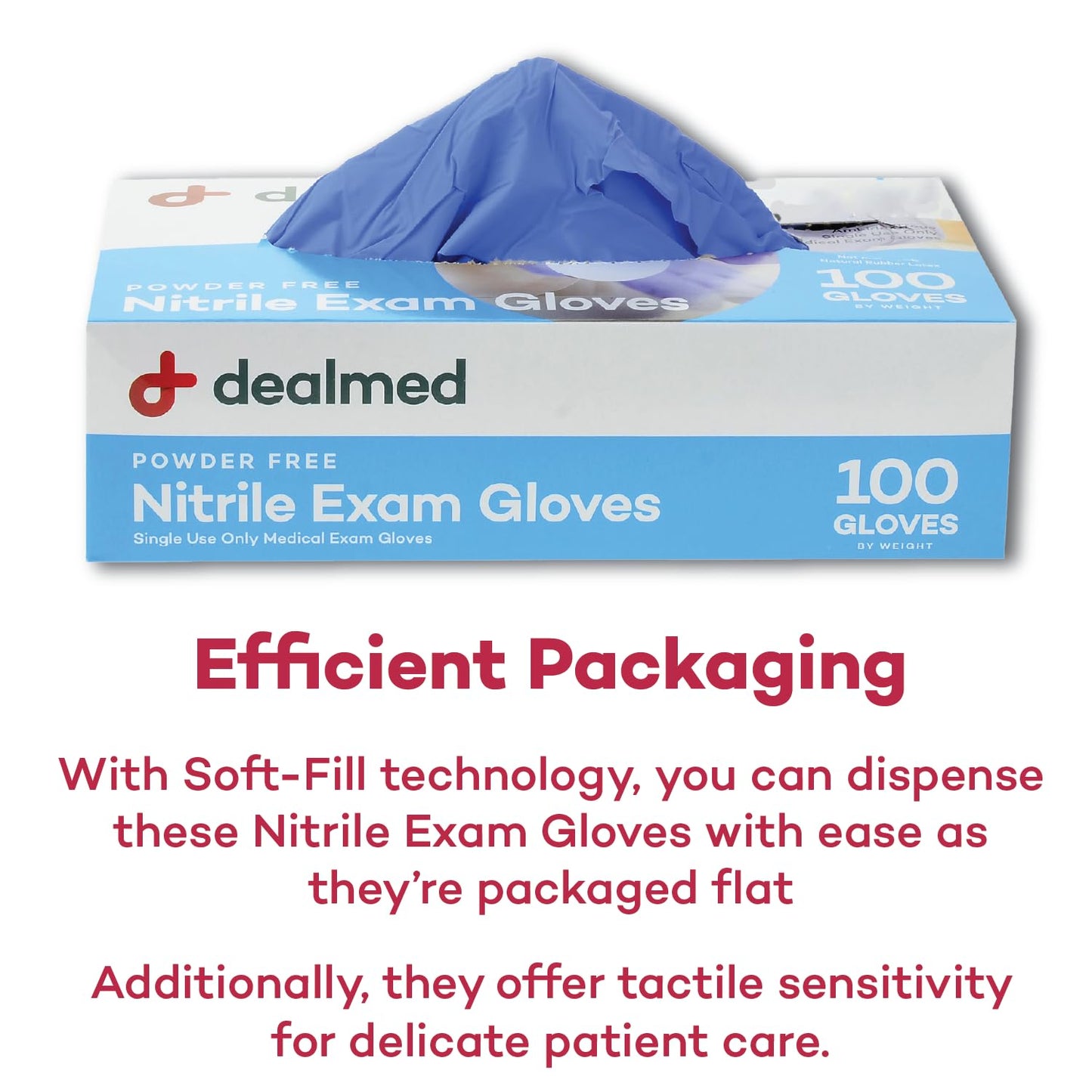 Dealmed Medical Exam Gloves – 100 Count Small Nitrile Gloves, Disposable, Non-Irritating Gloves, Latex Free Gloves, Multi-Purpose Use for a First Aid Kit and Medical Facilities