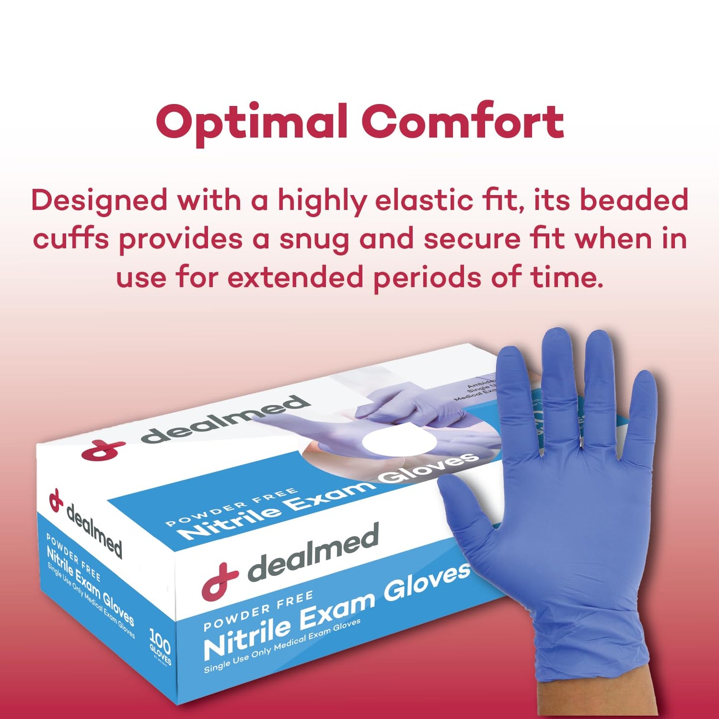 Dealmed Medical Exam Gloves – 100 Count Small Nitrile Gloves, Disposable, Non-Irritating Gloves, Latex Free Gloves, Multi-Purpose Use for a First Aid Kit and Medical Facilities