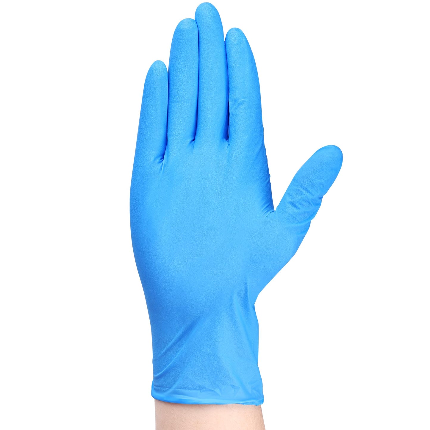 TitanFlex Heavy-Duty Blue Disposable Nitrile Gloves, Large, Box of 100, 6-mil, Fully Textured, Powder-Free, Latex-Free