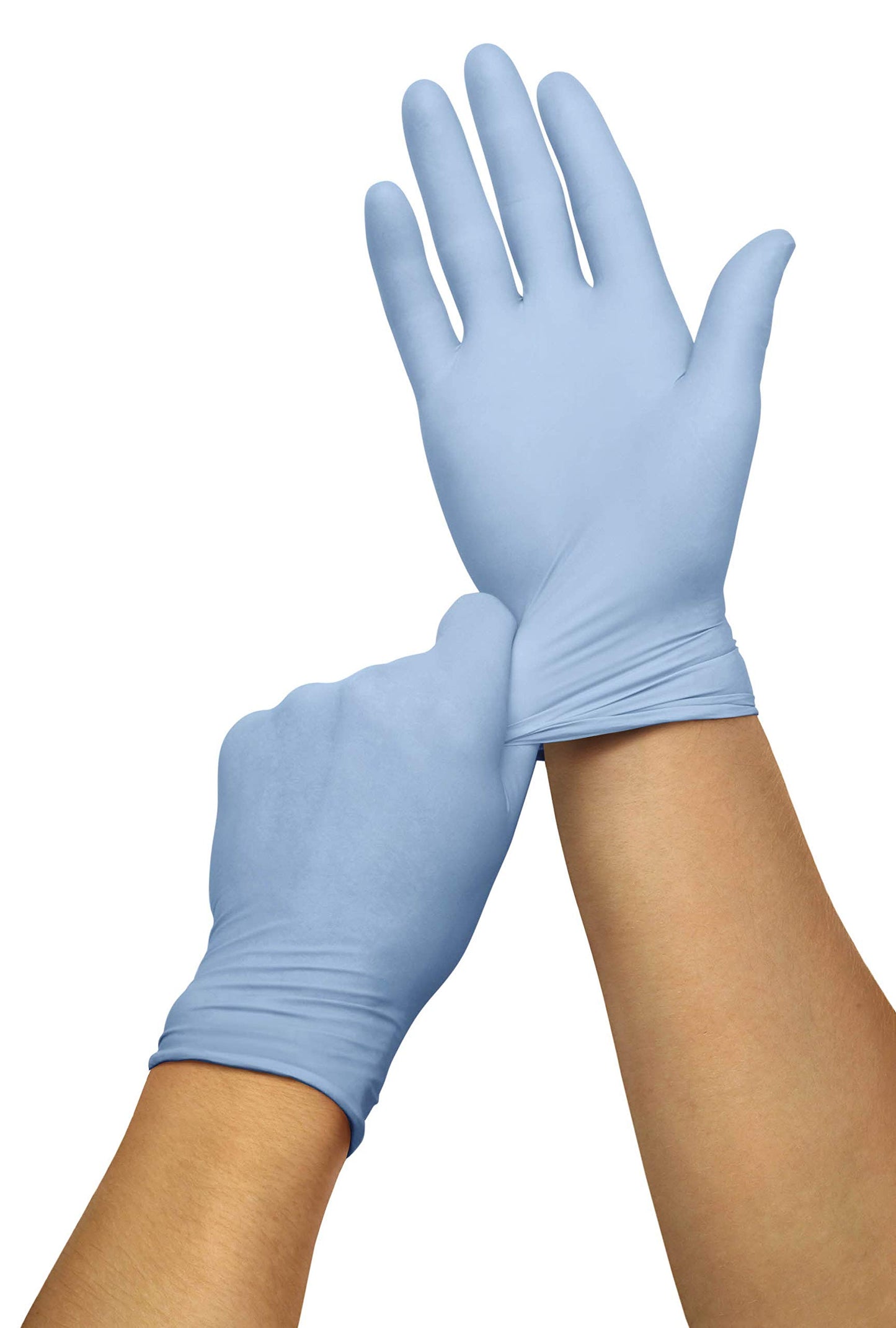 Curad Nitrile Exam Gloves, Latex Free, 9.5" Length, Large, Blue (Pack of 150)