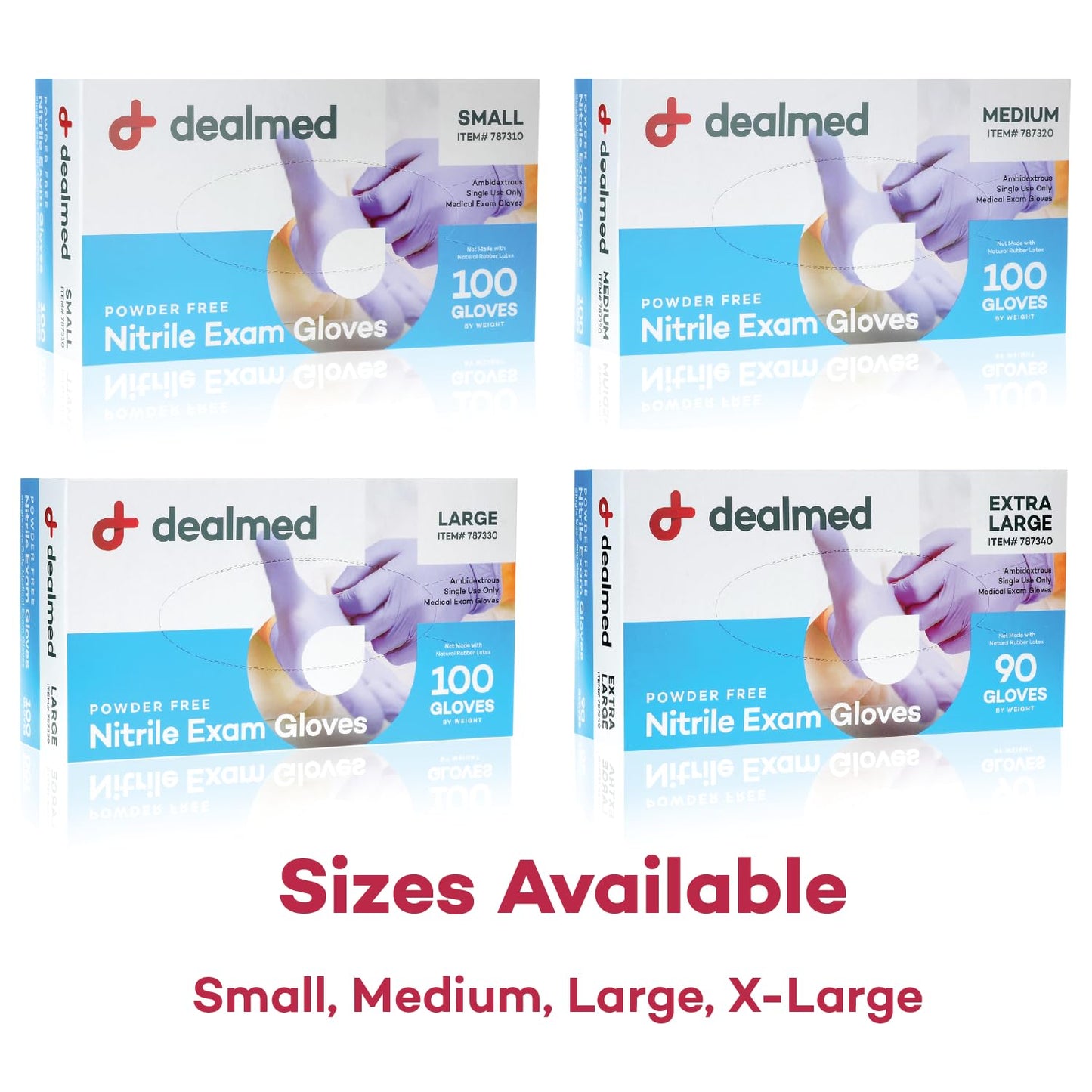 Dealmed Medical Exam Gloves – 100 Count Small Nitrile Gloves, Disposable, Non-Irritating Gloves, Latex Free Gloves, Multi-Purpose Use for a First Aid Kit and Medical Facilities