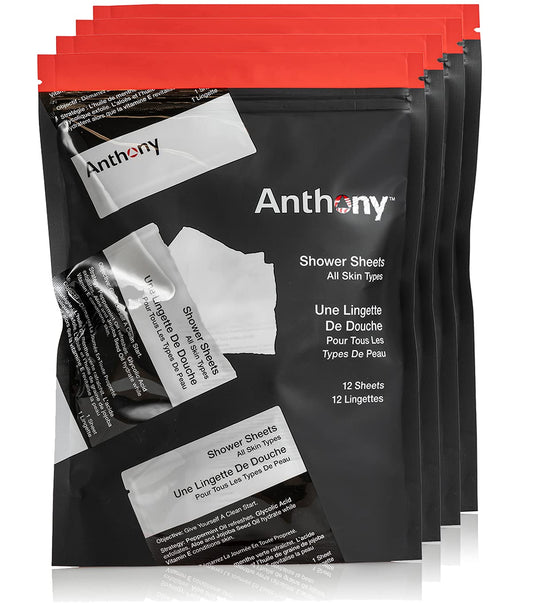 Anthony Body Wipes for Adults Bathing, Post Workout, & A Must Have Camping Personal Care Product – Travel Shower Wipes No Rinse Body Wash – Disposable Wash Cloth Towelettes 48 9”x12.5”