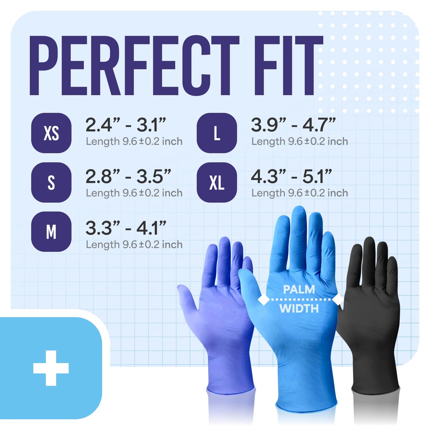 Medtecs Nitrile Gloves Disposable - 200/2,000 PC, All Size & Color Available - Latex-Free with Chemo-Rated Protection & Breathable Design - 4 Mil Thickness, Ambidextrous, Powder-Free - 200PC