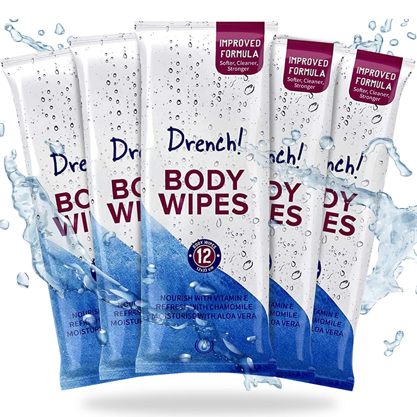 Luxury Adult Wipes Extra Large 9" x 9" (60 Pack) | No Alcohol Body Wipes for adults bathing no rinse | No Hassle No Water Disposable washcloths for adults & elderly | Microwavable Bath & Wet Wipes