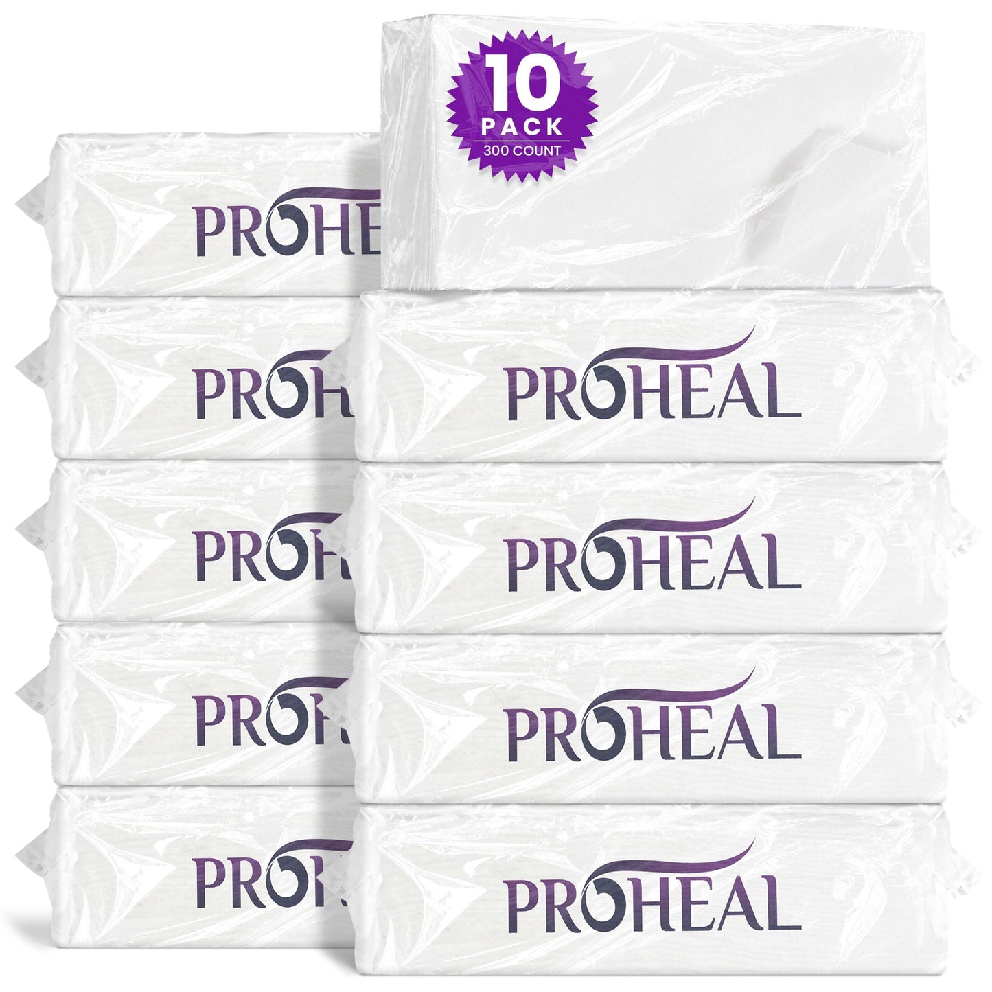 Disposable Dry Wipes for Adults & Baby - 300 Count (10 Packs of 30) - Gentle & Durable Washcloths for Incontinence and Skin Care - 7" x 13" Travel Size - Non-Moistened Face Cloths