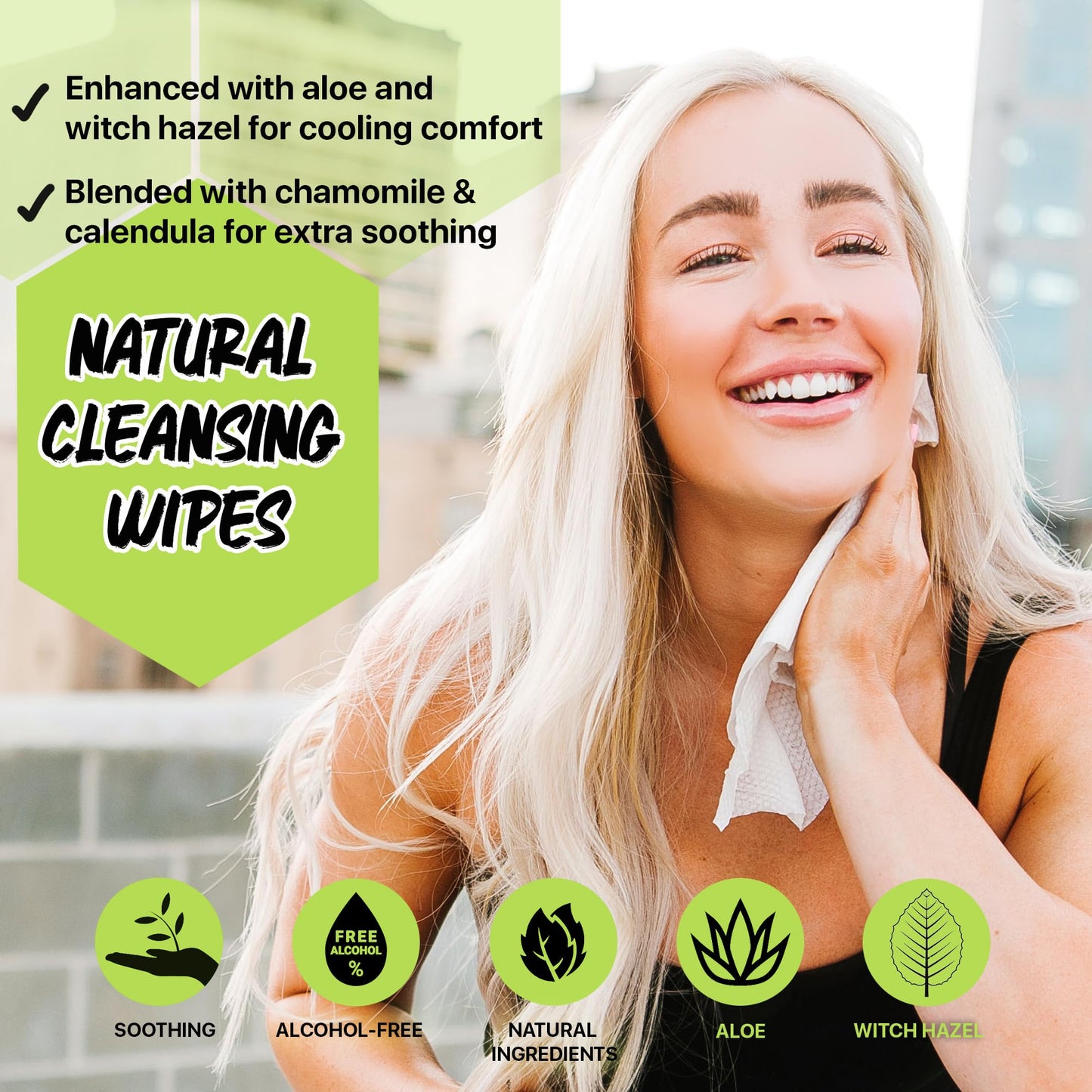 KLEAN FREAK Body Cleansing Wipes - Individual Shower Wipes | Travel, Gym, Camping Wet Wipes for Women & Men | Refreshing No Rinse | Natural Bug Deterrent & Wipe In One | Lemongrass Citronella 12 Pack