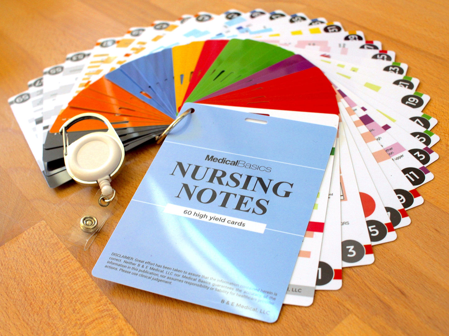 Nursing Notes 60 High Yield Pocket Nursing Reference Cards, Durable Plastic (3.5" x 5") - MedSurg, ICU/Critical Care, Pharmacology, OB/Peds - Waterproof full color reference book for nurses, CNA